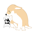 かわいい犬 スタンプ画像