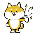 かわいい犬 スタンプ画像