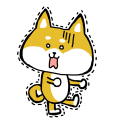 かわいい犬 スタンプ画像